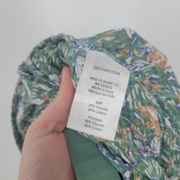 Veronica Beard Dark Seafoam Multi Hazel Ruffle Asymmetrical Skirt M - Picture 10 of 12